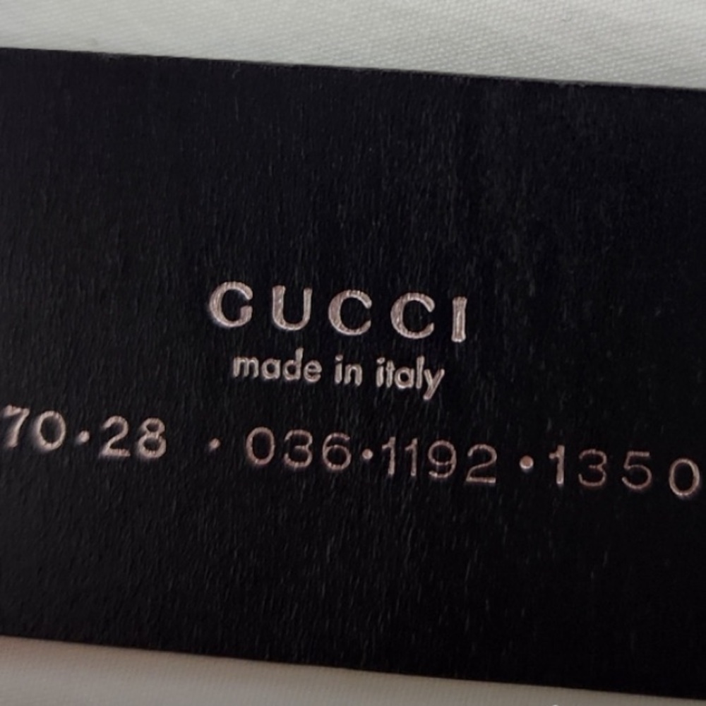 Vintage Gucci Black/Silver Leather Belt - Picture 3 of 7